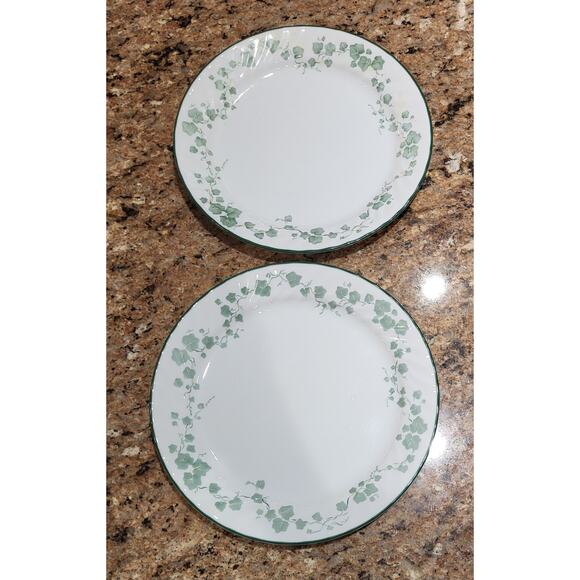 Set of 2: Vintage Corelle Callaway Ivy Swirl Dinner Plates 10 1/4" - Picture 4 of 11
